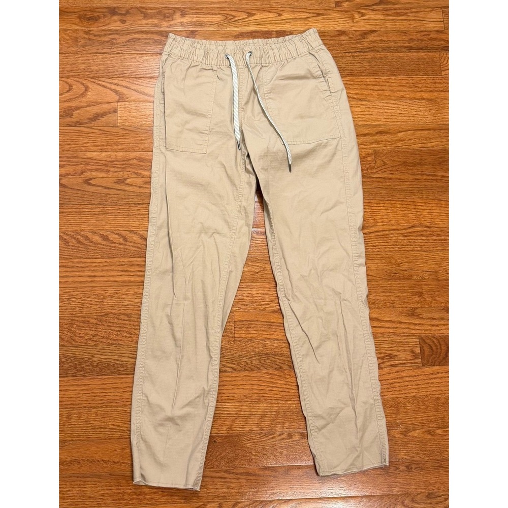 Vuori Ripstop Pants Womens XS 28" Khaki Beige VW450 Elastic Waist Hiking Outdoor